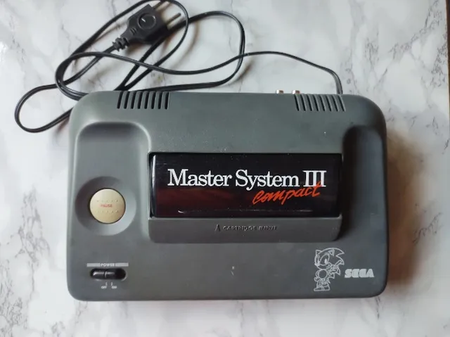 Vídeo Game Master System 3 Compact Com Sonic na memória e mod.av Chip Sony