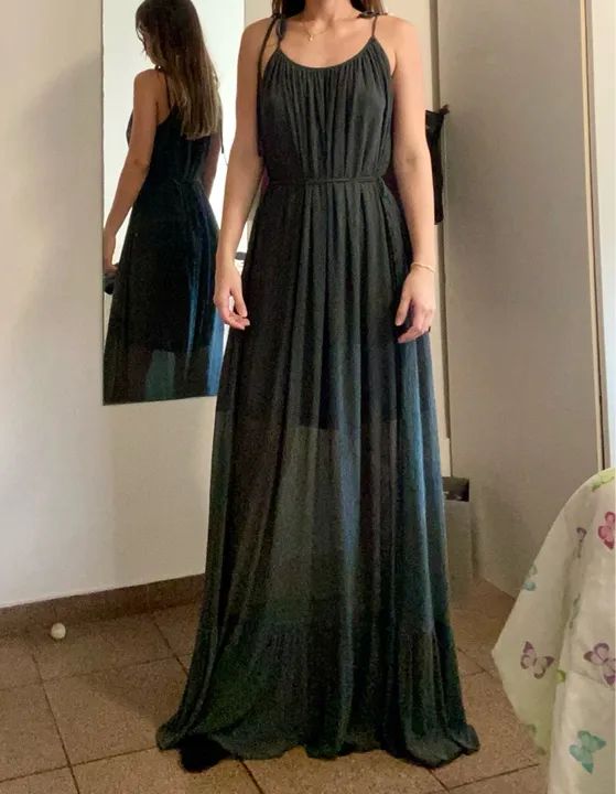 Vestido de festa longo verde 