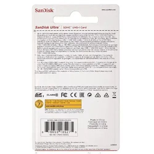 Cartão SD Ultra SDXC UHS-I 32GB SanDisk Loja Coimbra Computadores Entregamos - Foto 2