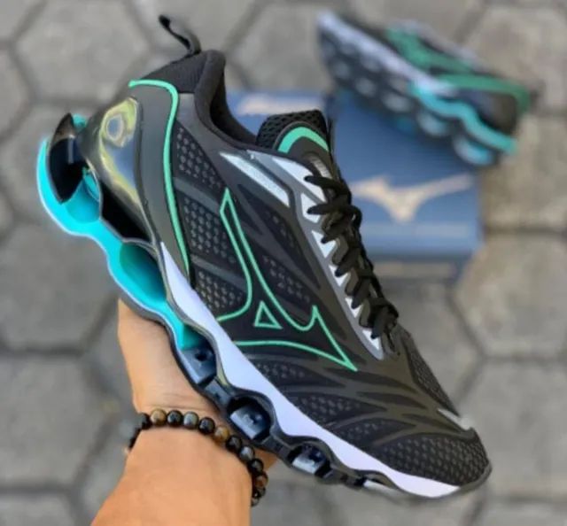 Tênis Mizuno Preto Verde