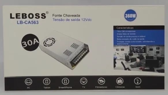 Fonte Chaveada 12v 30A Bivolt LB-CA563 para Cftv, Led & Automotivo - Foto 3