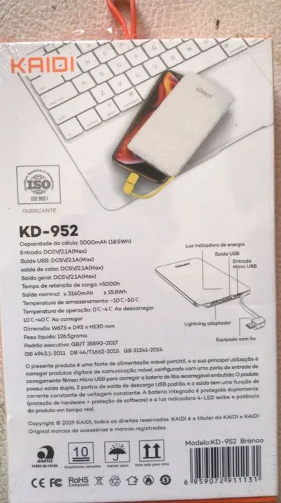 Carregador Portátil - 5000 e 10000 Mah  Digital - Foto 4