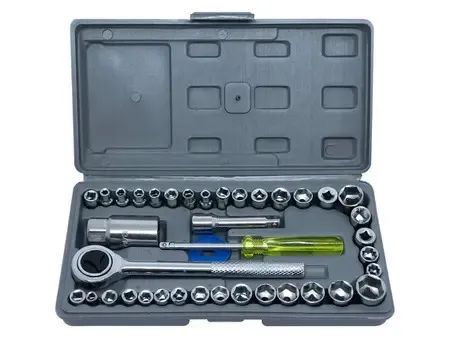 Kit Soquete Chave Catraca Sextavada 40pçs  3/8 1/4 Ha8205-6