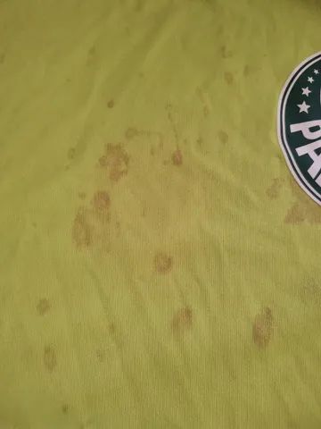 Camisa de treino, oficial Puma, tamanho EGG cor verde limão,usada do Palmeiras - Foto 5