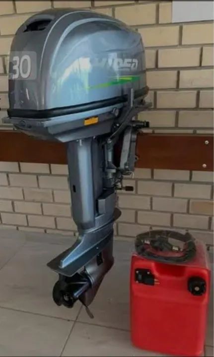 Barco de Alumínio NOVO com motor e carreta - Foto 3