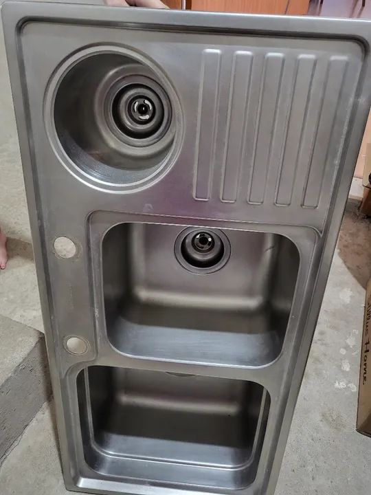 Cuba Dupla com Lixeira Funzionale 920x450x230mm - Debacco - Foto 3