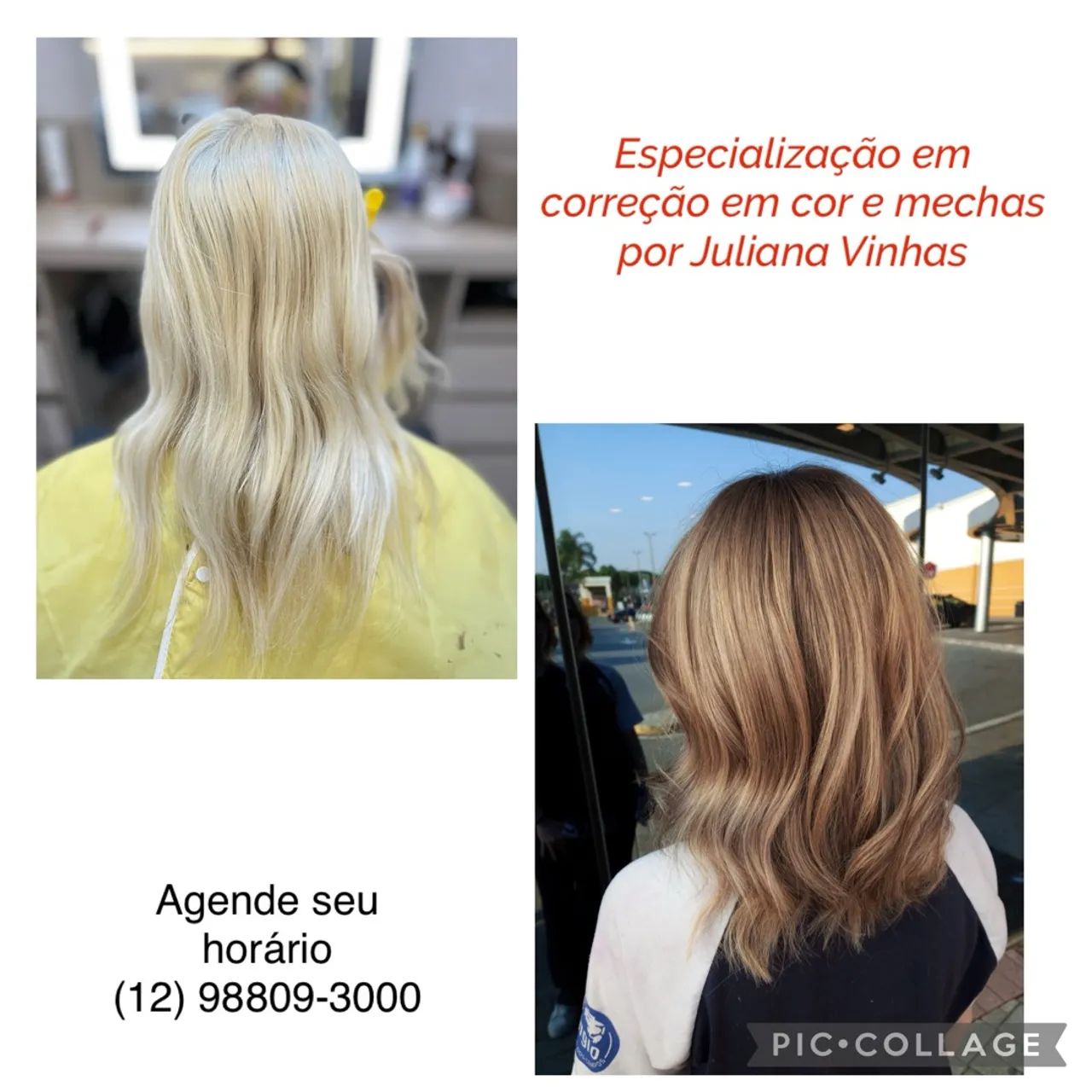 Mechas loiras, morena iluminadas e correção de cor. - Foto 5