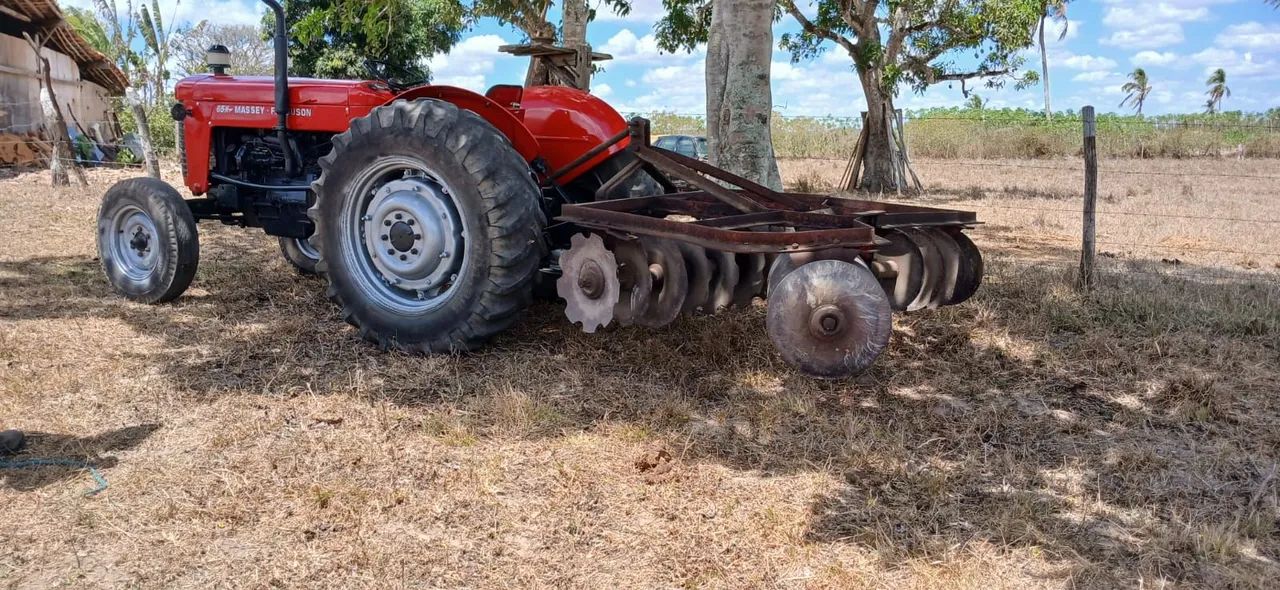 Trator Massey Ferguson 65X e Grade 24 discos - Foto 3