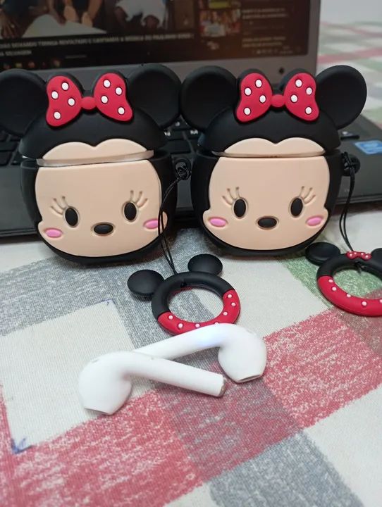 Fone de ouvido bluetooth i12 + Case de Personagens Minnie Disponível  - Foto 3