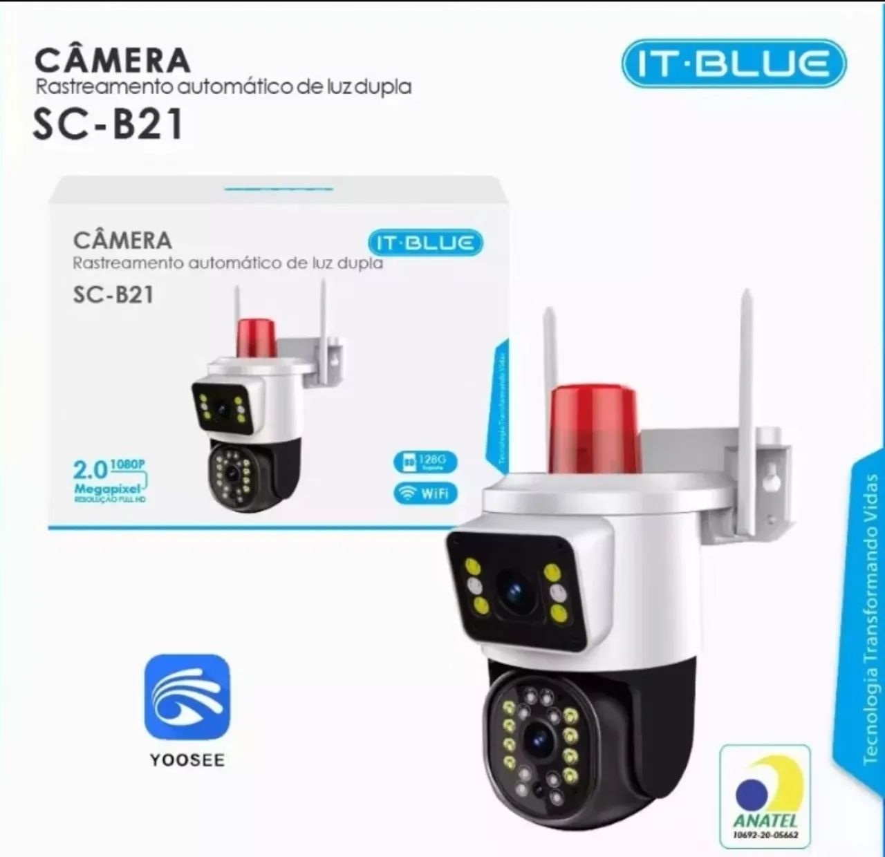 NOVA-Câmera IP pelo celular Lente Dupla - Visão Noturna PROMOÇÃO  169,00 - Foto 2