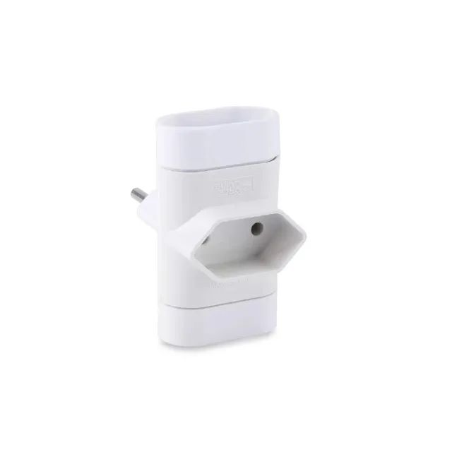 Adaptador De Tomada 3 Saidas 2pinos 10a 250v Branco - Force Line