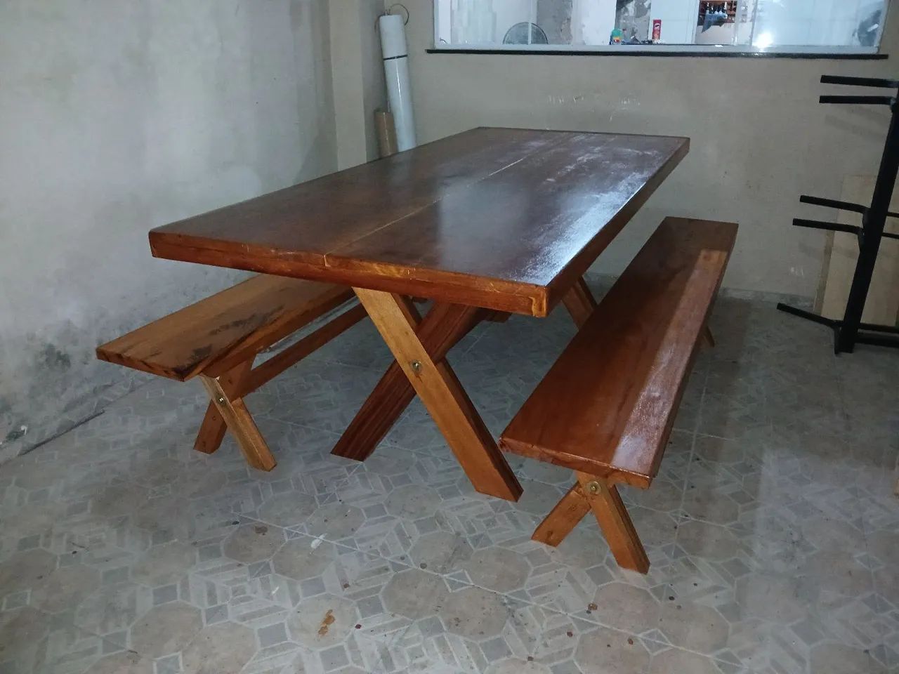 Mesa madeira selada e invernizada.  - Foto 5