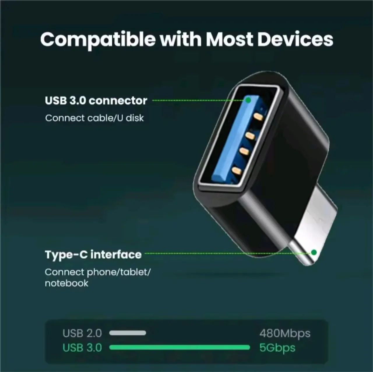 OTG dispositivo USB para Smartphone R$ 6,00. - Foto 2