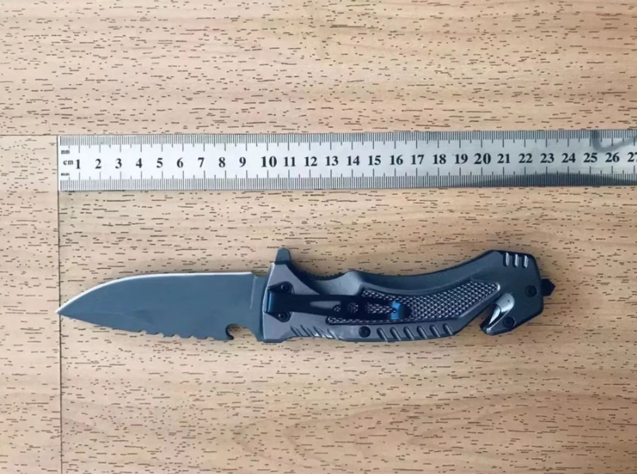  Canivete Semi Automatico detalhe em Madeira Jeep - Aço Inoxidável - Foto 6