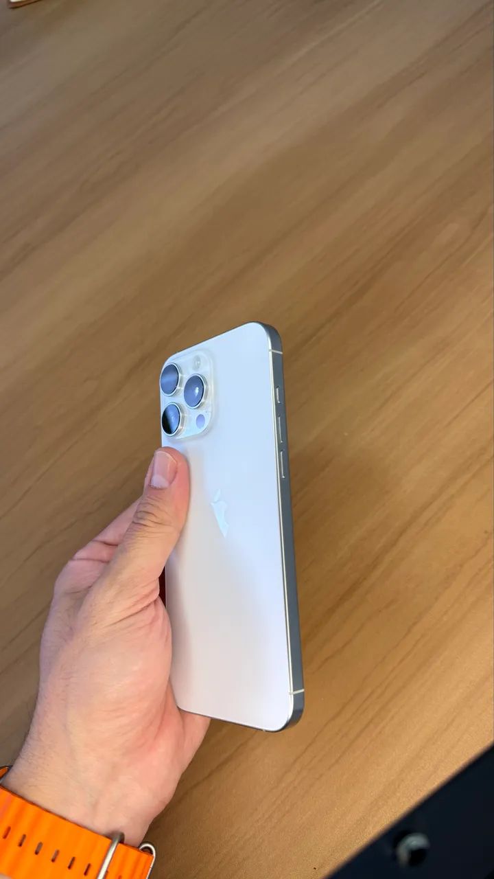 iPhone 16 Pro Max 512GB White titanium, Seminovo impecável