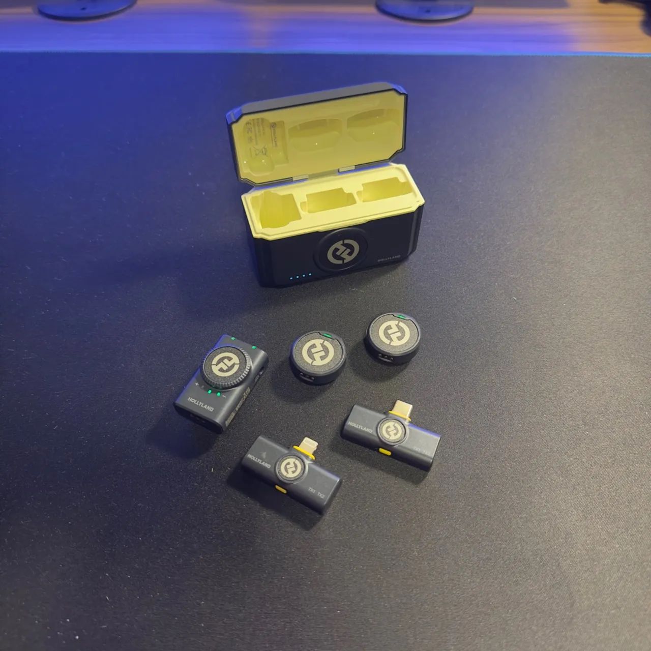 Microfone sem fio Hollyland Lark M2 Duo Combo Lightning USB-C