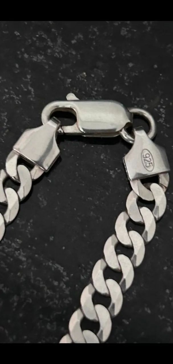 Corrente e pulseira grumet de prata 925 - Foto 3