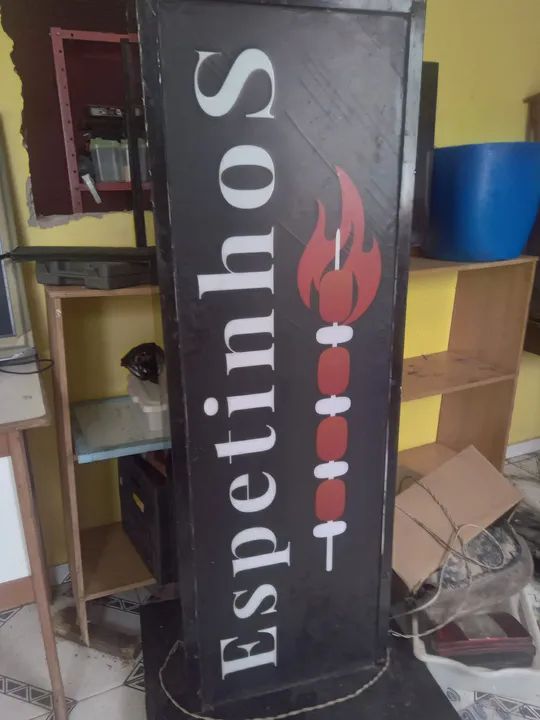 Placa Luminosa para Churrascaria - Espetinhos