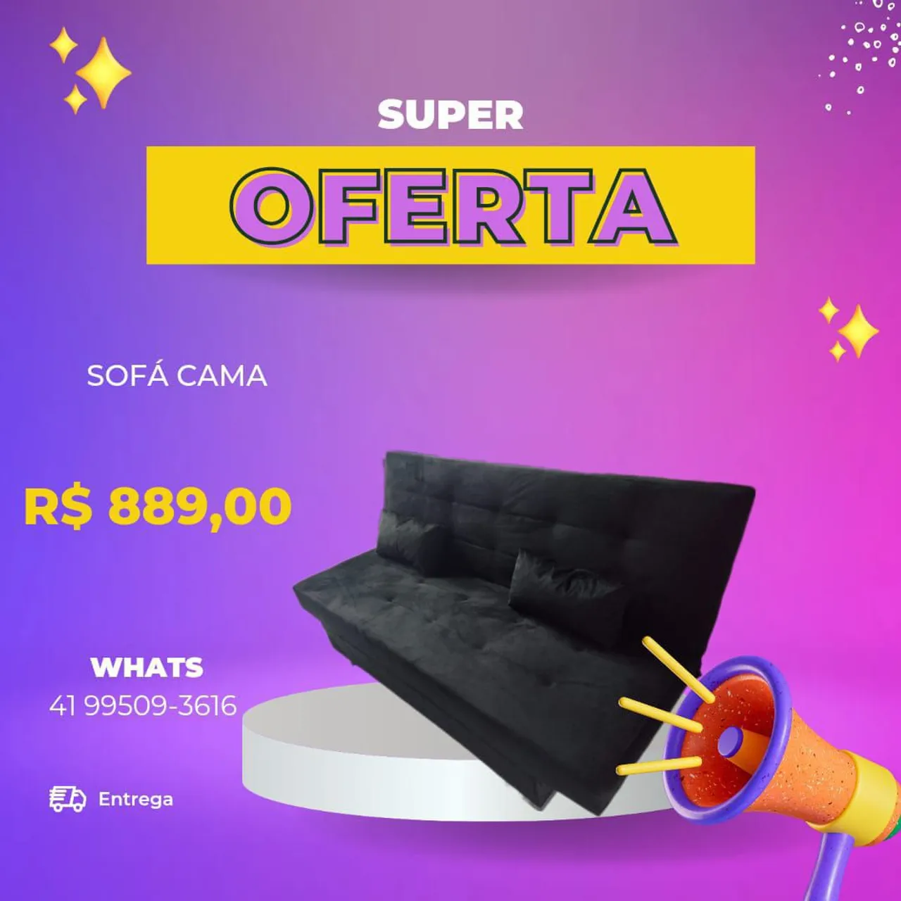 Sofá Cama -Novo - Super Oferta!