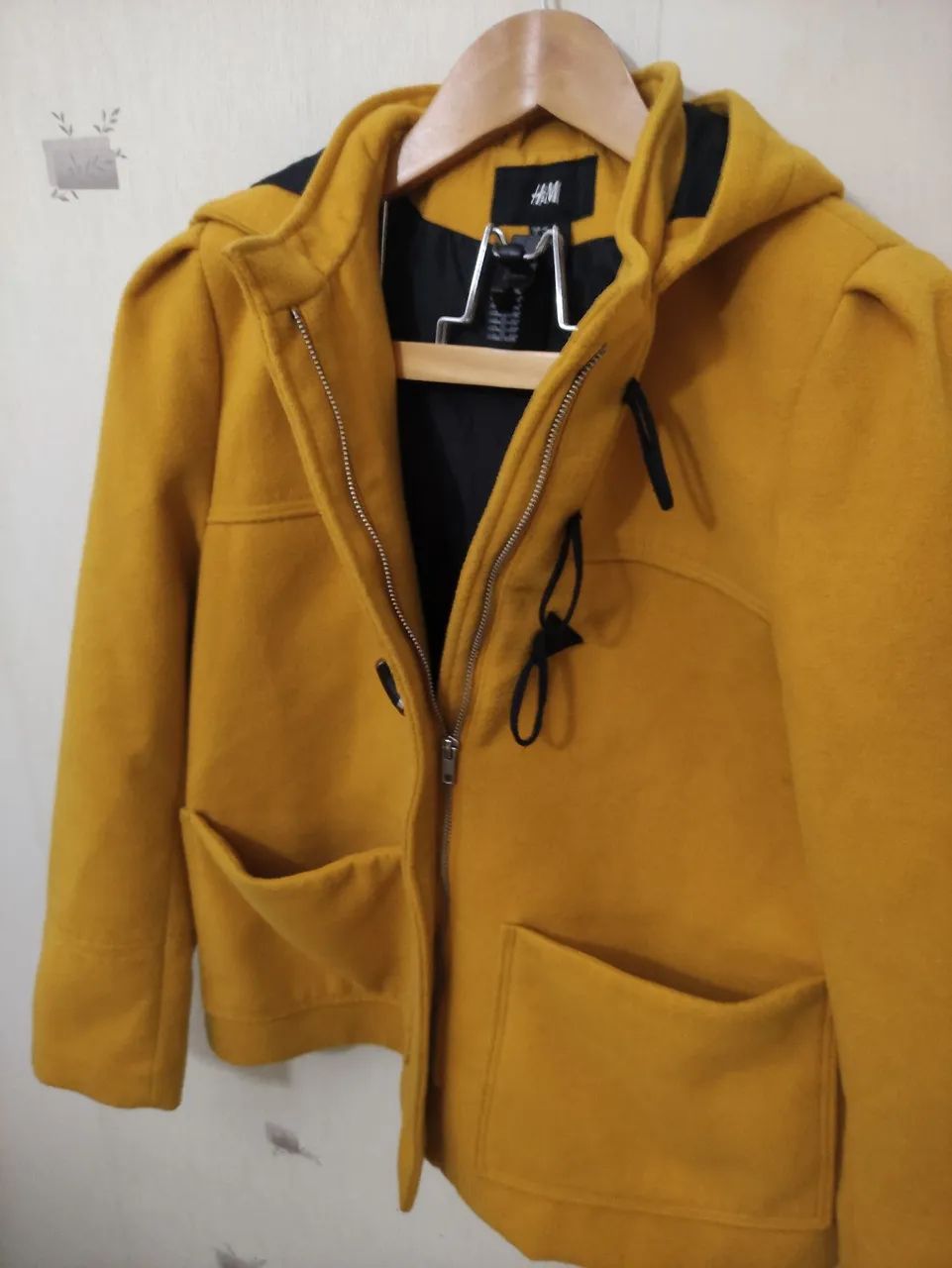 H&M casaco lã mostarda 42 - Foto 5