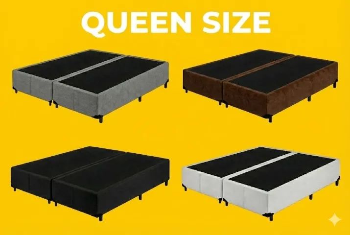 base box reforçada queen amarela - entrega gratis