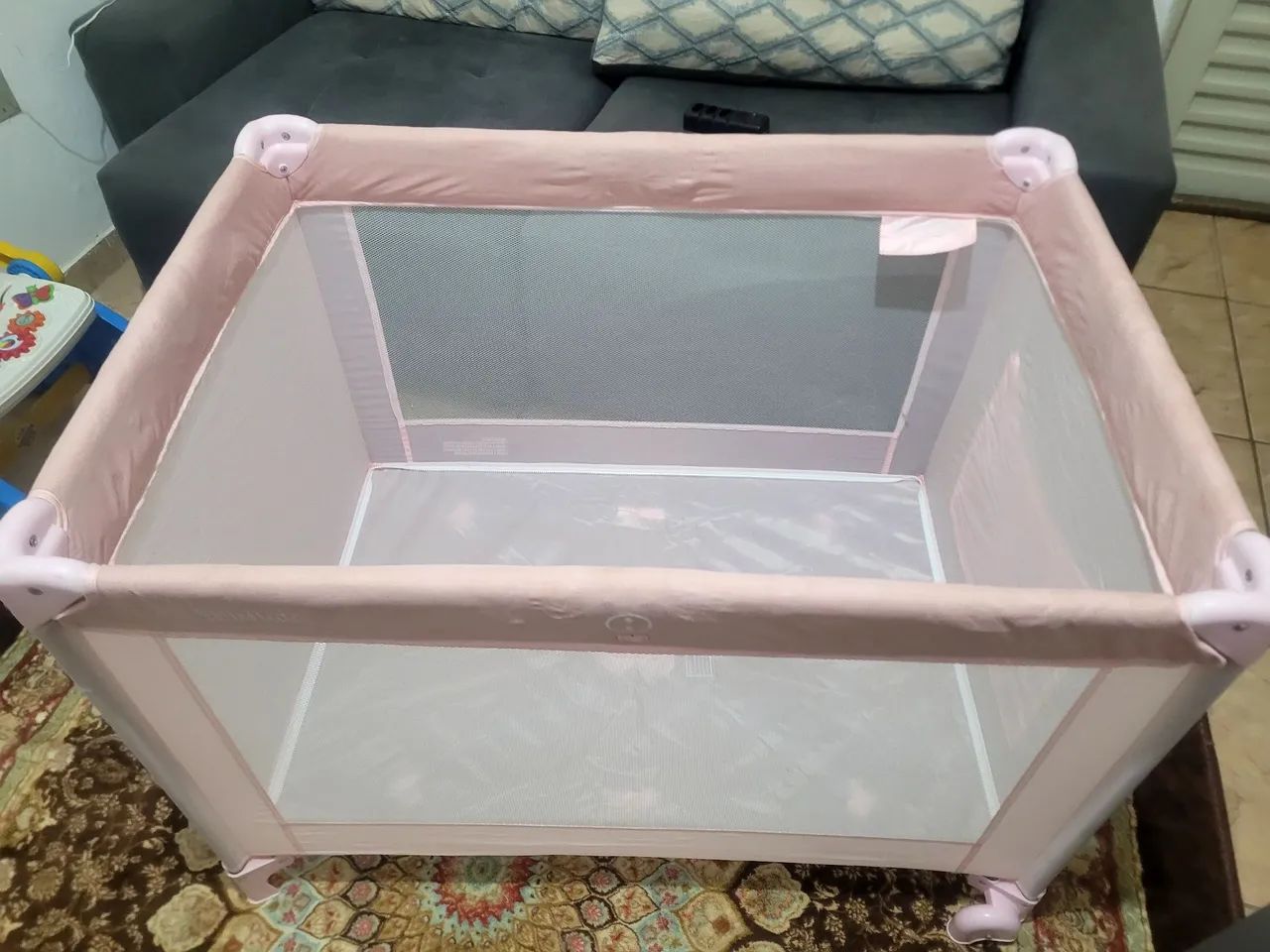 Berço portátil Burigotto rosa - Foto 4