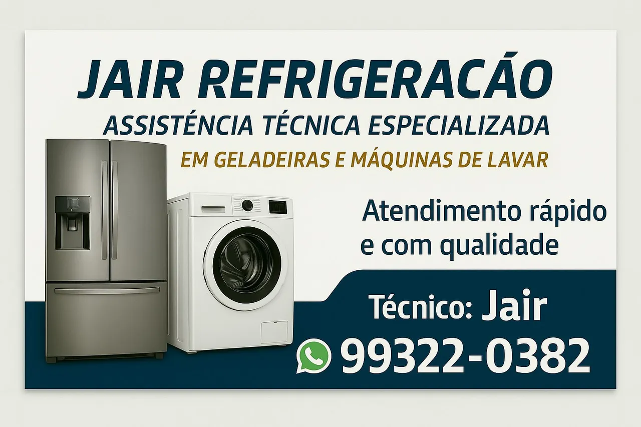 Assistência técnica em máquinas de lavar e Geladeiras