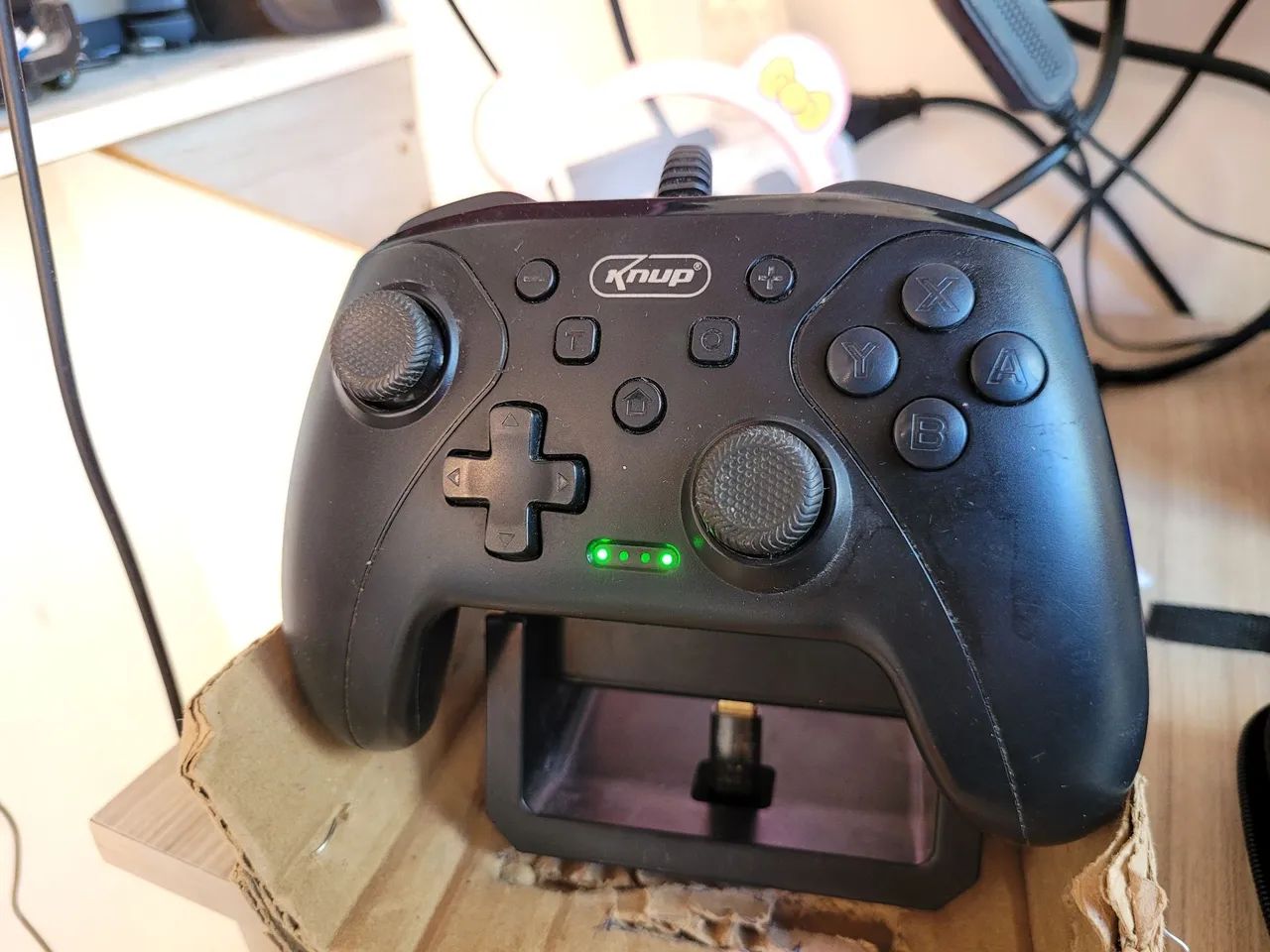 Controle usb Knup. Funciona em Pc/PLAYSTATION/Xbox/SWITCH etc. 