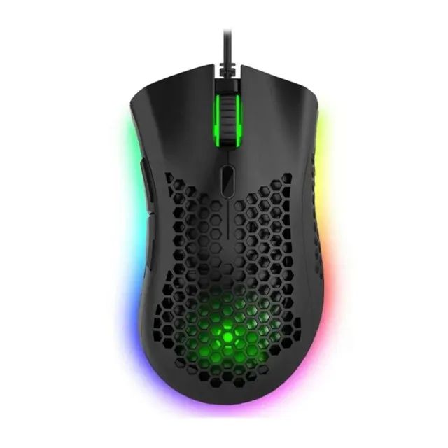 Mouse Gamer Knup Mu007 7200dpi Preto Com Fio Alta Precisão