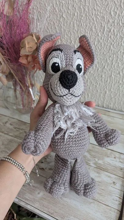 Cachorrinho da Dama e Vagabundo em amigurimi  - Foto 3