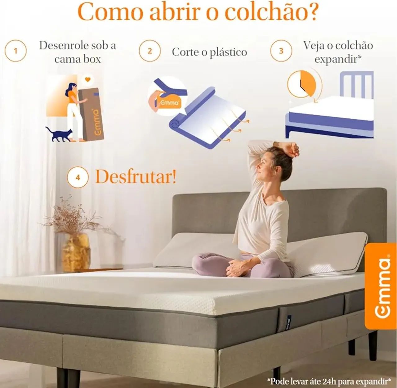 Colchão Emma Queen - Novo e na Caixa - Foto 3