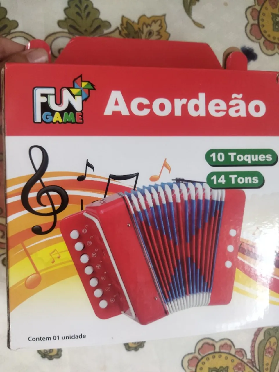 Mini Sanfona Acordeão Acordeon Com 10 Toques E 14 Tons Para