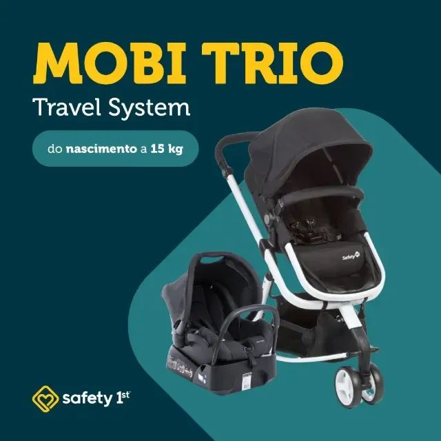Carrinho De Bebê 3 Rodas Travel System Safety 1st Mobi Ts