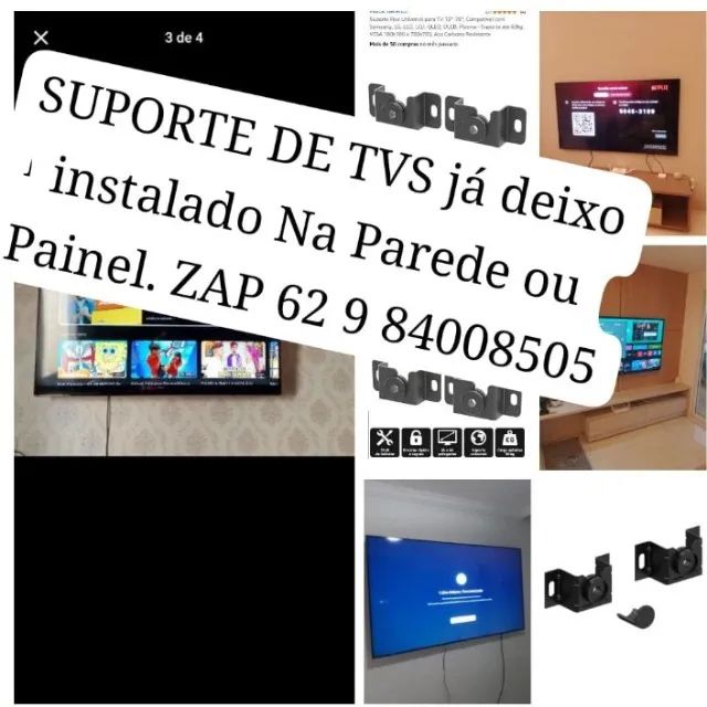 Vendo Suportes / De Tvs. Já faço instalação  led / LCD e.Plasma