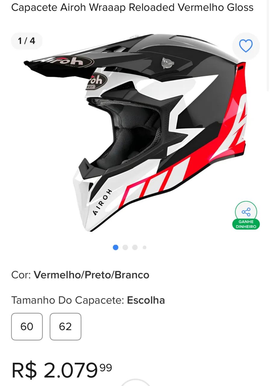 Capacete de Motocross Airoh - Foto 2
