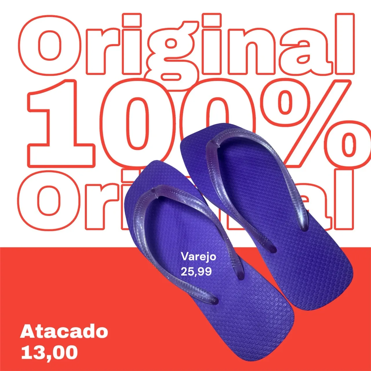 Chinelo Original 100% - Atacado e Varejo