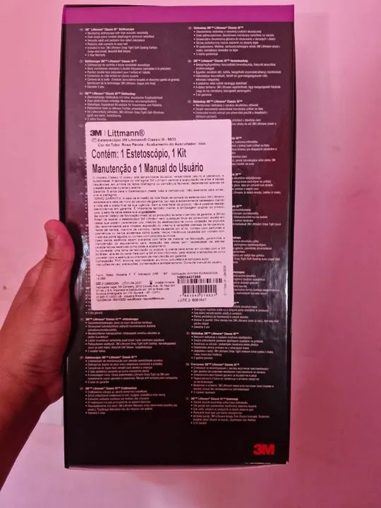 Estetoscópio Littmann Classic III Rosa pérola  - Foto 3
