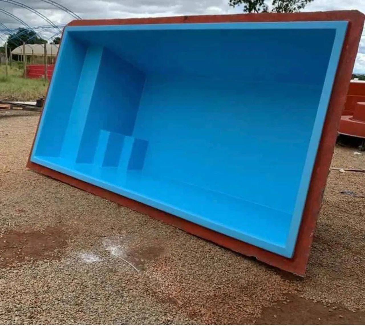 Piscina de fibra 4,40 instalada