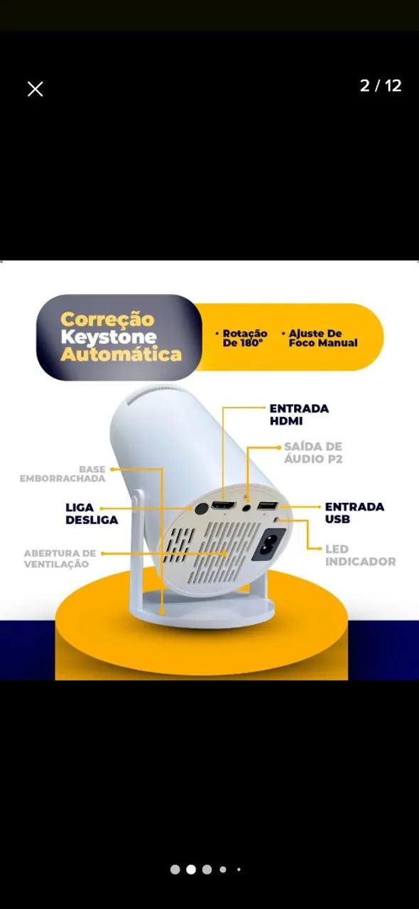 PROJETOR NOVO DIRETO DA LOJA  - Foto 2