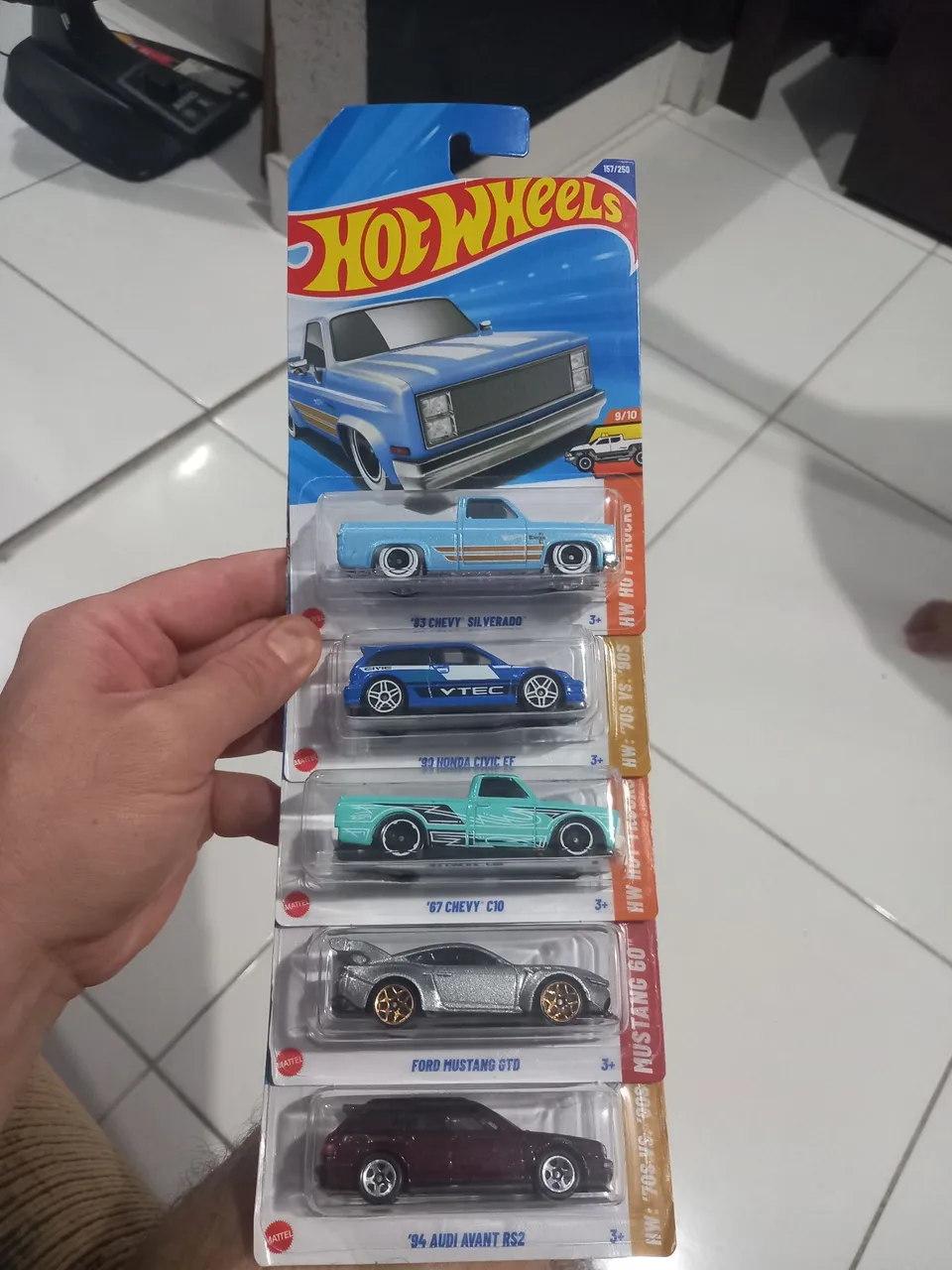 Lote 5 Hot Wheels - Coleção de miniaturas