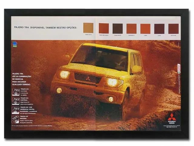 Mitsubishi Pajero TR4 - Quadro decorativo com propaganda original de revista