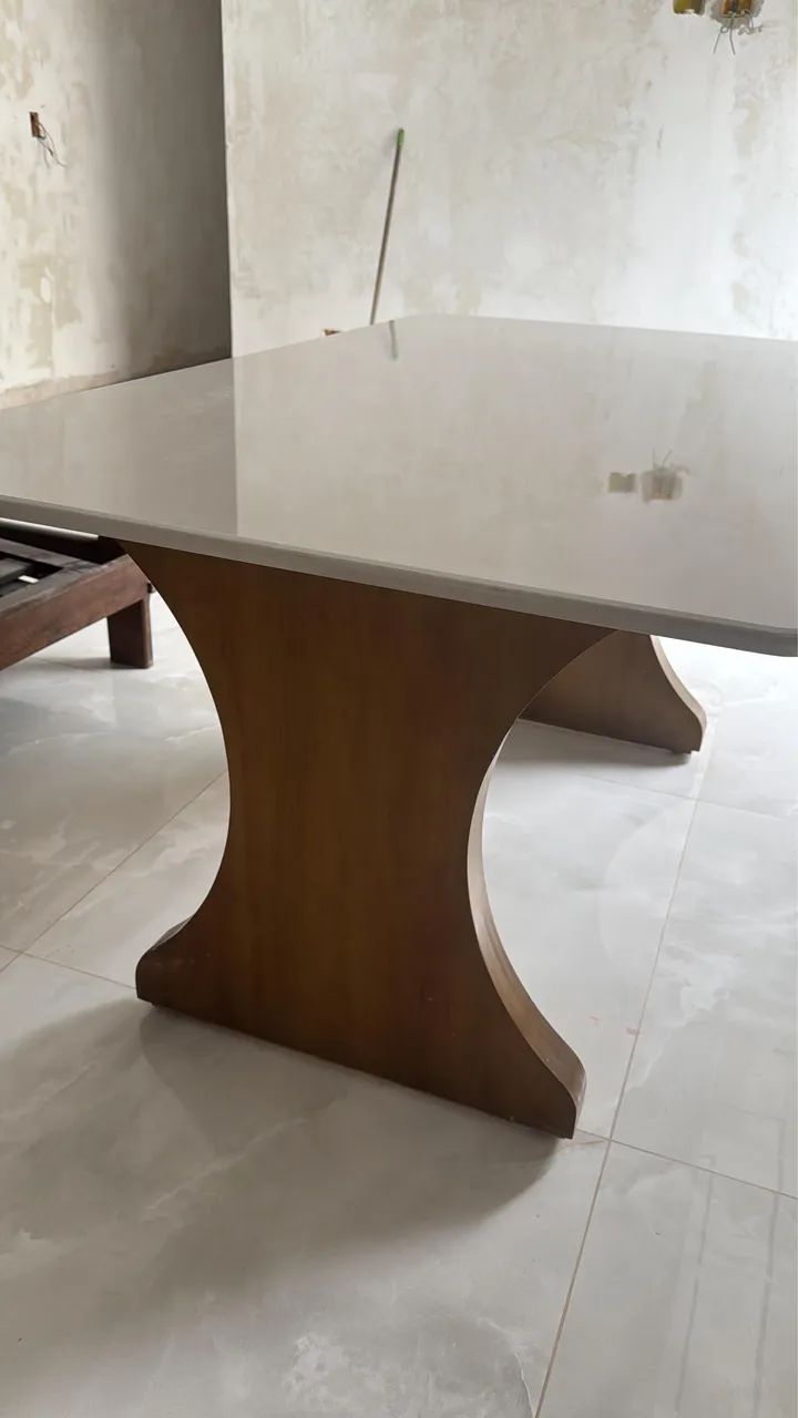Mesa Tampo Vidro com 5 cadeiras  - Foto 2