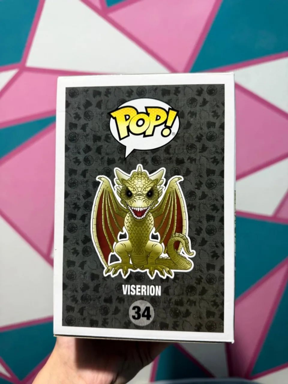 Super Funko Pop Viserion 34 Game of Thrones Com Protetor - Foto 5