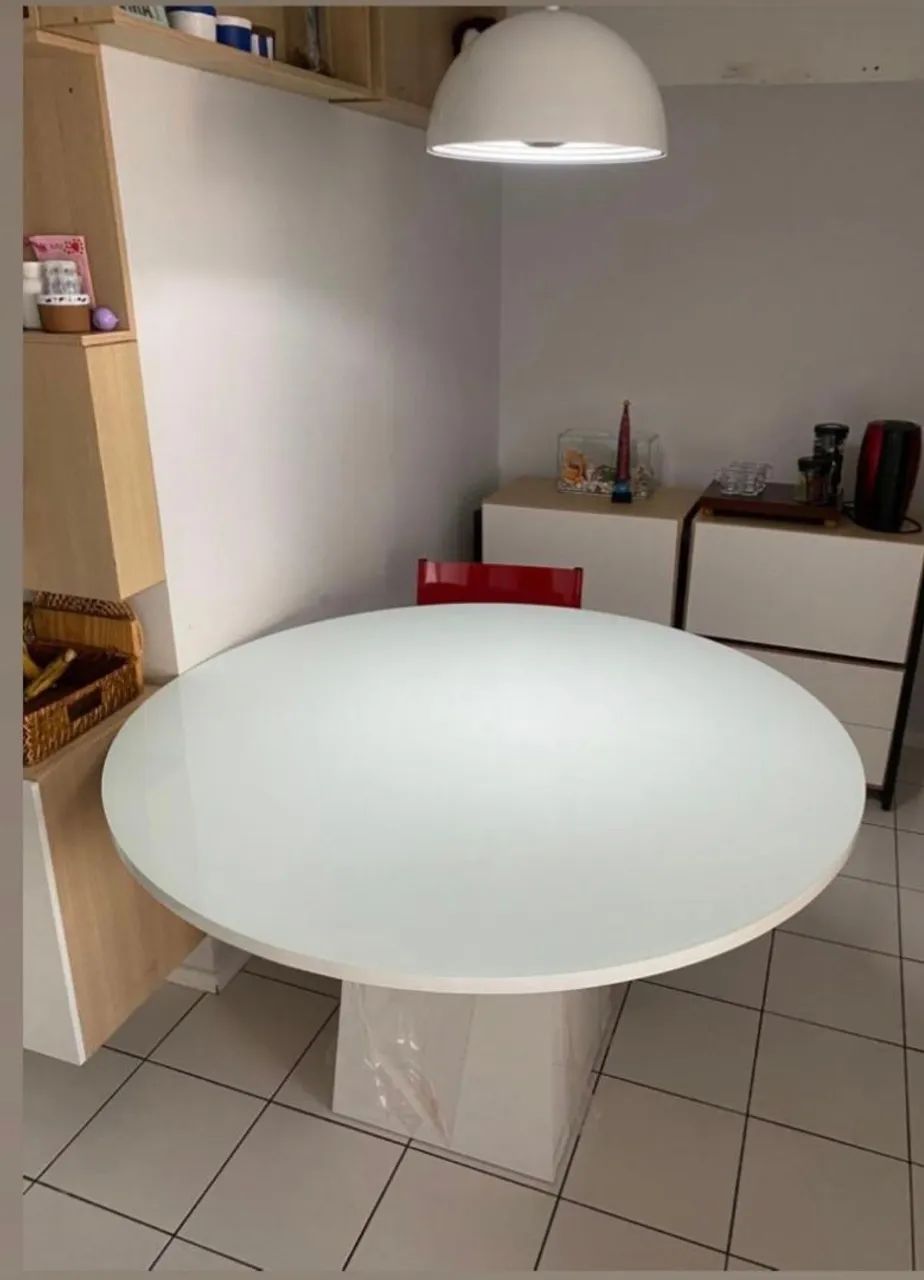 Mesa de Jantar 100% Mdf com Vidro Laqueado 4mm - Foto 3