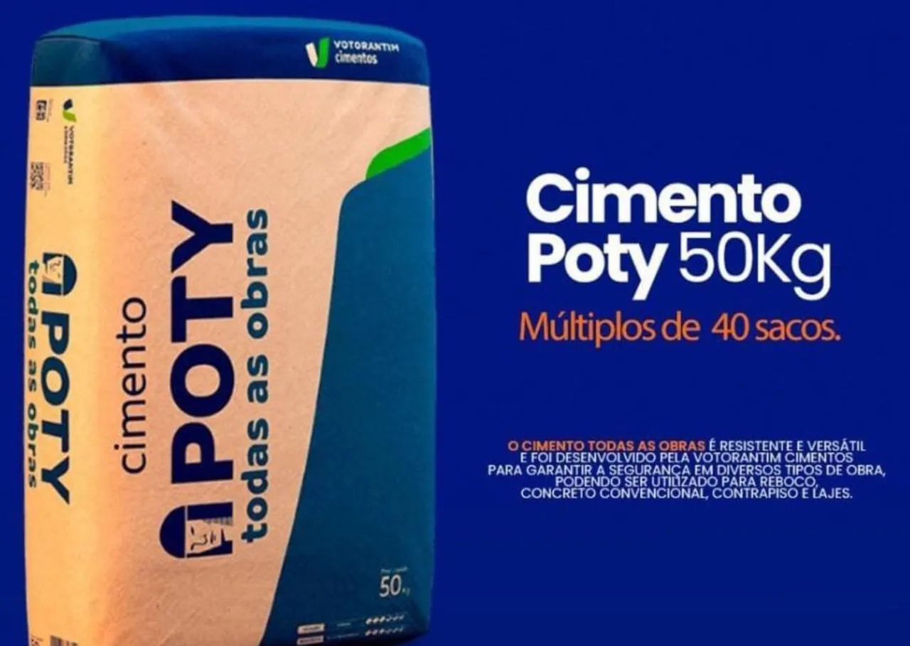 Cimento Poty 50kg - Resistente e Versátil