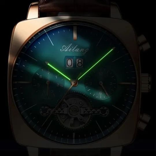 Relógio Ailang Masculino Luxo Automático Quadrado Black - Novo - Entrego!! - Foto 2