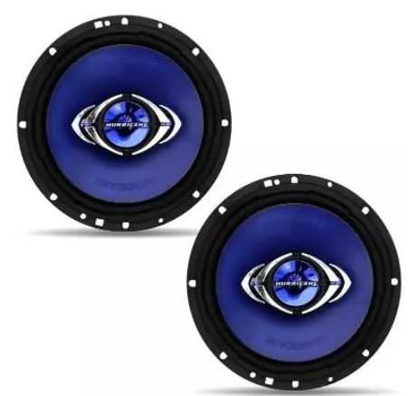 Par Alto Falante Hurricane 6 Polegadas 130w Rms veicular Carro Par Fone Porta - Foto 3