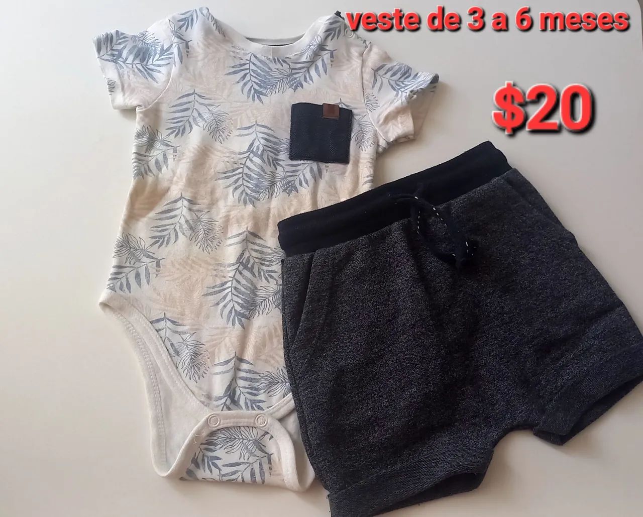 Conjunto de 3 a 6 meses $20
