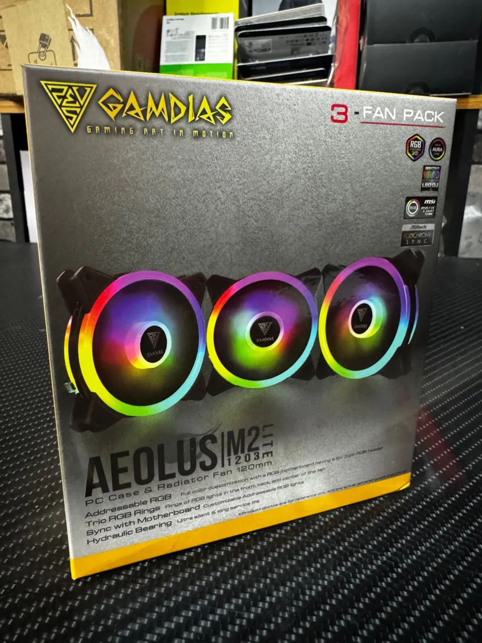 Kit 3 Ventoinhas Gamdias Aeolus M2-1203R
