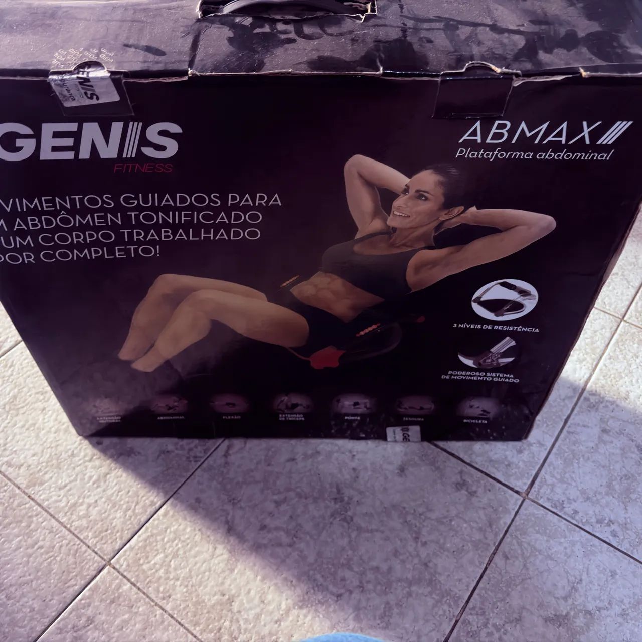 Plataforma Abdominal Dobravel Genis AB Max Com 3 Niveis Intensidade